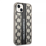 Karl Lagerfeld iPhone 14 Deksel Monogram Vertical Stripe Svart
