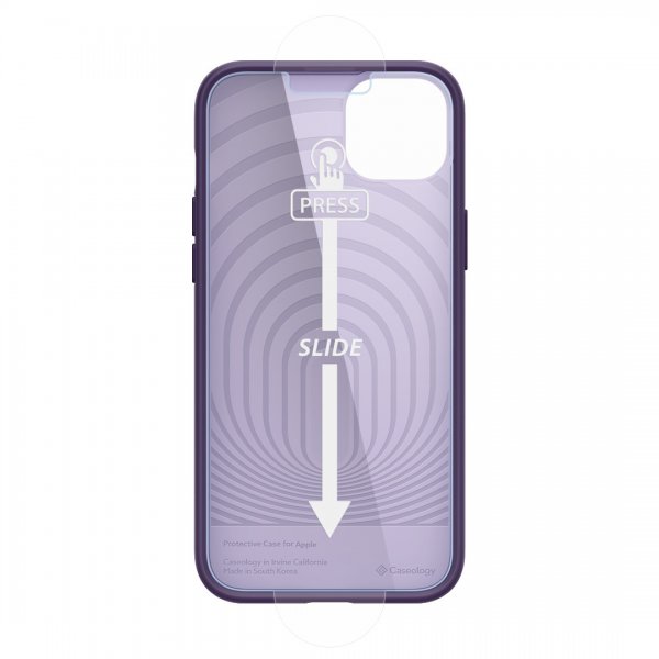 Caseology iPhone 14 Deksel Skjermbeskytter Nano Pop 360 Grape Purple