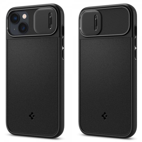 Spigen iPhone 14 Deksel Optik Armor MagFit Svart