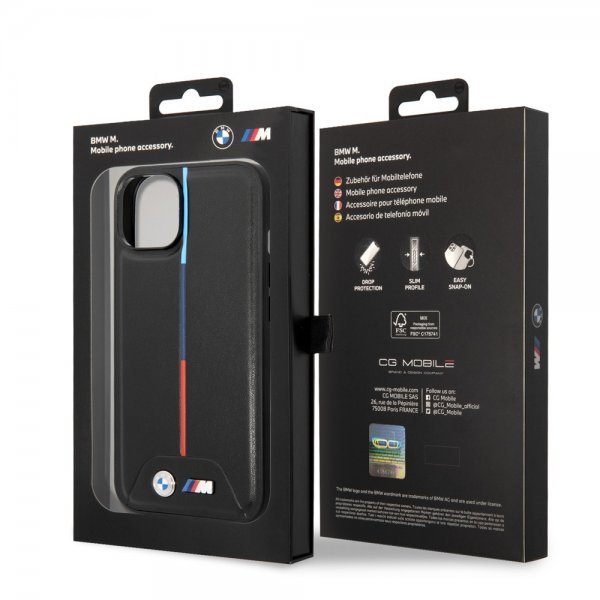 BMW iPhone 14 Deksel Tikattu Svart