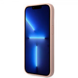 Guess iPhone 14 Deksel Saffiano Metal Logo Stripes Rosa
