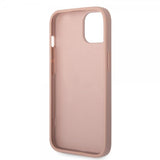 Guess iPhone 14 Deksel Saffiano Metal Logo Stripes Rosa