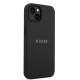 Guess iPhone 14 Deksel Saffiano Metal Logo Stripes Svart