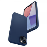 Spigen iPhone 14 Deksel Silicone Fit MagFit Navy Blue