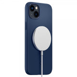 Spigen iPhone 14 Deksel Silicone Fit MagFit Navy Blue