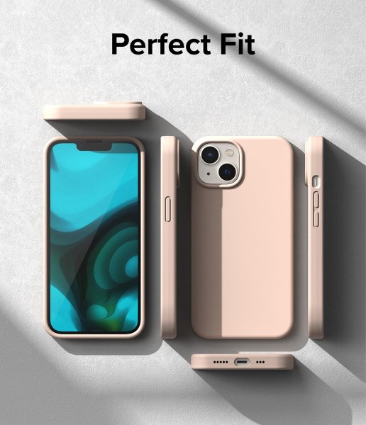 Ringke iPhone 14 Deksel Silikoni Pink Sand