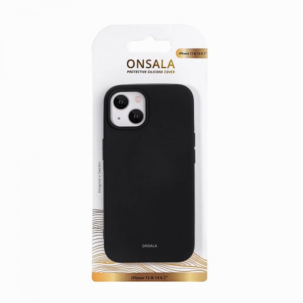 Onsala iPhone 13/iPhone 14 Deksel Silikon Svart