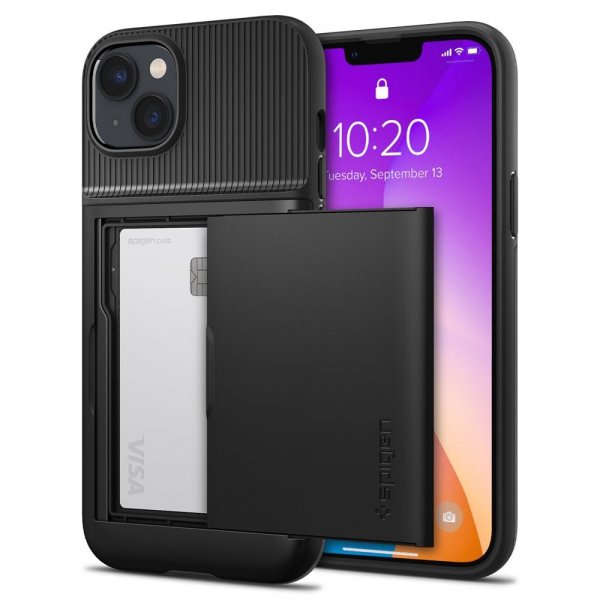 Spigen iPhone 14 Deksel Slim Armor CS Svart