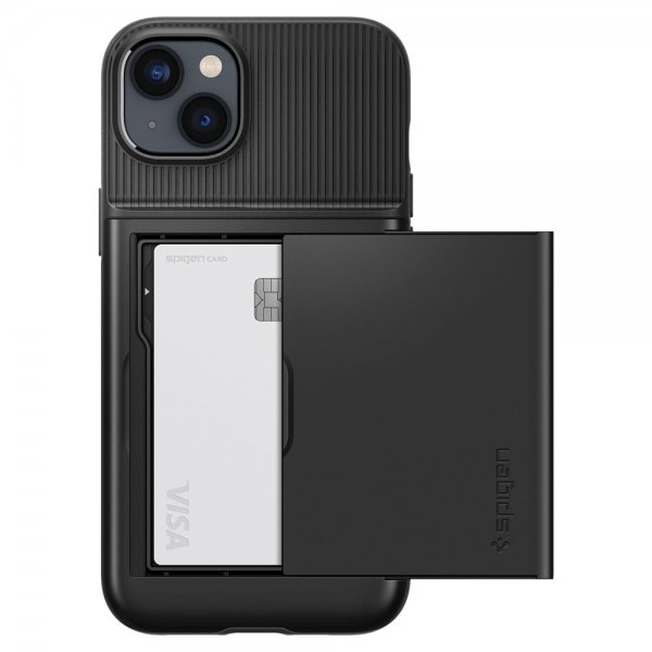 Spigen iPhone 14 Deksel Slim Armor CS Svart