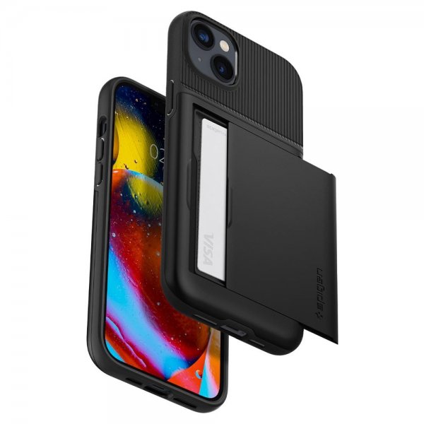 Spigen iPhone 14 Deksel Slim Armor CS Svart