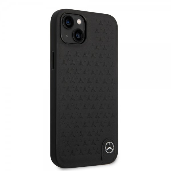 Mercedes Benz iPhone 14 Deksel Star Pattern Svart