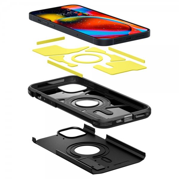 Spigen iPhone 14 Deksel Tough Armor MagFit Svart
