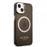 Guess iPhone 14 Deksel Translucent MagSafe Svart