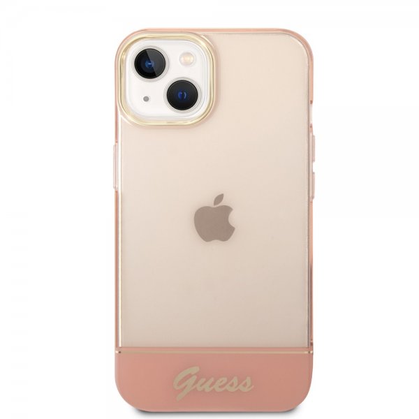 Guess iPhone 14 Deksel Translucent Rosa