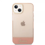 Guess iPhone 14 Deksel Translucent Rosa