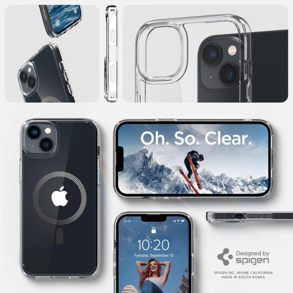Spigen iPhone 14 Deksel Ultra Hybrid MagFit Carbon Fiber