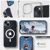 Spigen iPhone 14 Deksel Ultra Hybrid MagFit Hvit