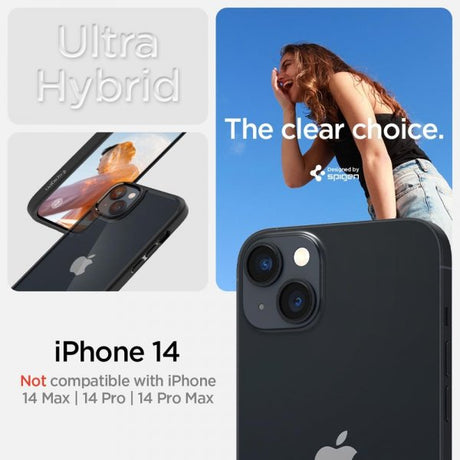 Spigen iPhone 14 Deksel Ultra Hybrid Matte Black
