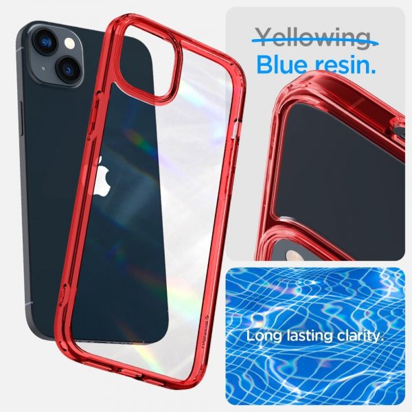 Spigen iPhone 14 Deksel Ultra Hybrid Red Crystal