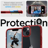 Spigen iPhone 14 Deksel Ultra Hybrid Red Crystal