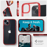 Spigen iPhone 14 Deksel Ultra Hybrid Red Crystal