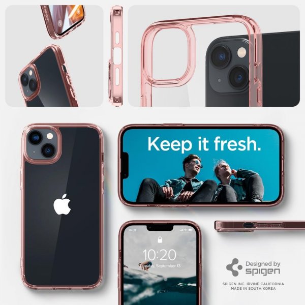 Spigen iPhone 14 Deksel Ultra Hybrid Rose Crystal