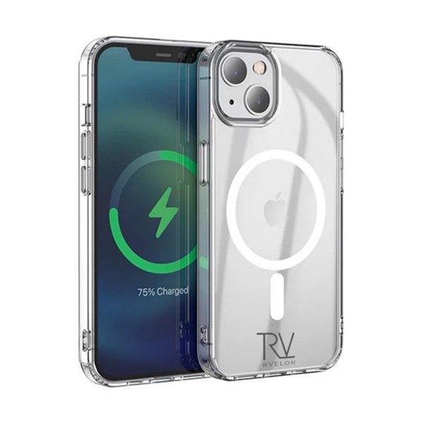 Rvelon iPhone 14 Deksel TPU MagSafe Transparent