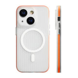 iPhone 13/iPhone 14 Deksel Korrugerte MagSafe Oransje