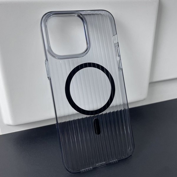 iPhone 13/iPhone 14 Deksel Korrugerte MagSafe Svart