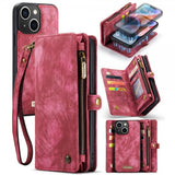 CaseMe iPhone 15 Etui 008 Series Avtakbart Deksel Rød