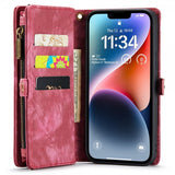 CaseMe iPhone 15 Etui 008 Series Avtakbart Deksel Rød