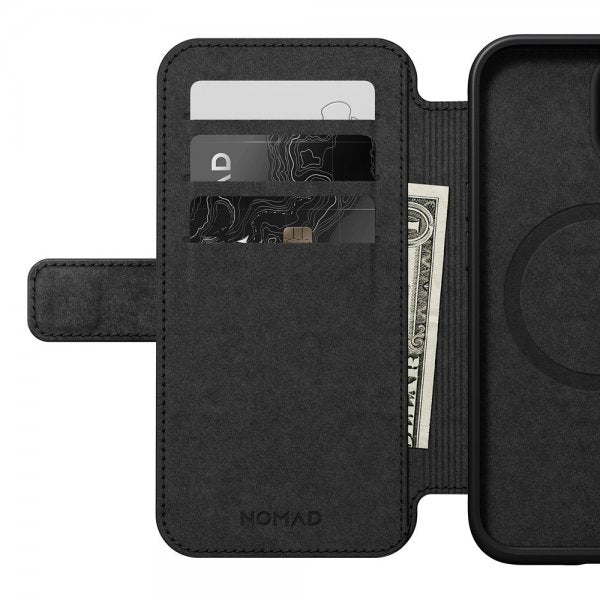 Nomad iPhone 15 Etui Modern Leather Folio Brun
