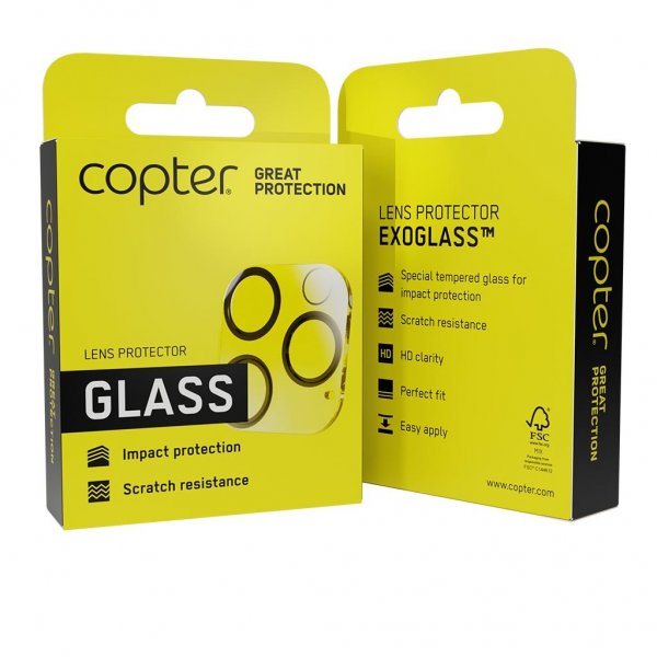 Copter iPhone 15/iPhone 15 Plus Kamerabeskytter Exoglass Lens Protector