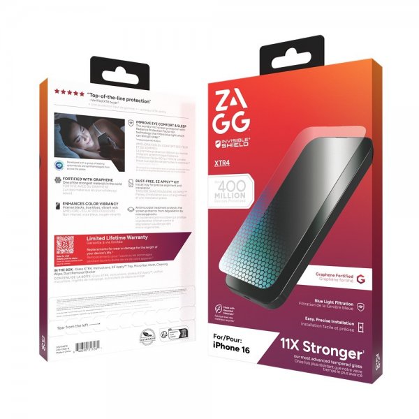Zagg InvisibleShield iPhone 15/iPhone 16 Skjermbeskytter Glass XTR4