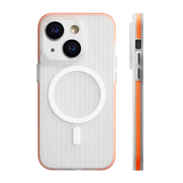 iPhone 15 Deksel Korrugerte MagSafe Oransje