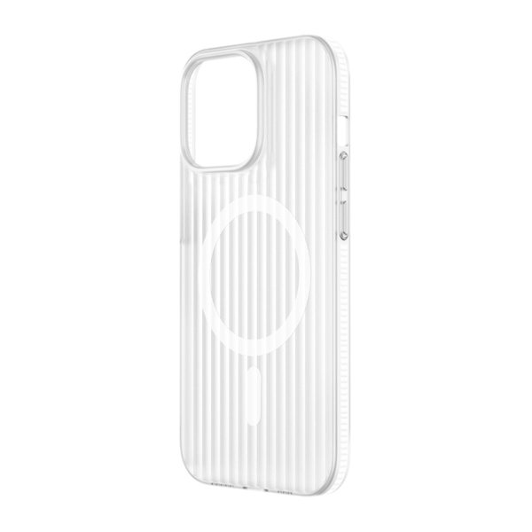 iPhone 15 Deksel Korrugerte MagSafe Transparent