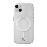 Rvelon iPhone 15 Deksel Korrugerte MagSafe Hvit