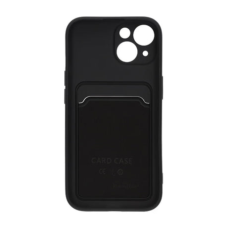 iPhone 15 Deksel Silikon Kortlomme Svart