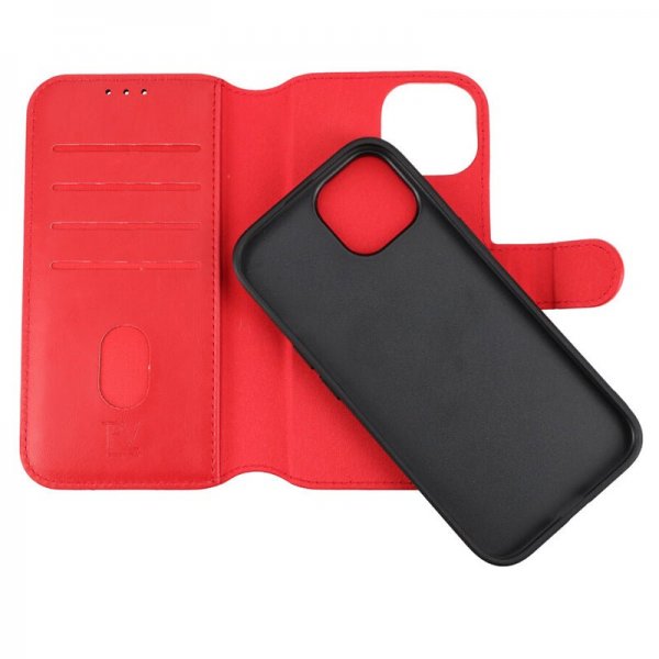 Rvelon iPhone 15 Etui Detachable Wallet Case Rød