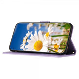 iPhone 15 Plus Etui Blomstermønster Lilla