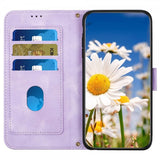 iPhone 15 Plus Etui Blomstermønster Lilla