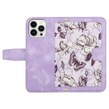 iPhone 15 Plus Etui Blomstermønster Lilla