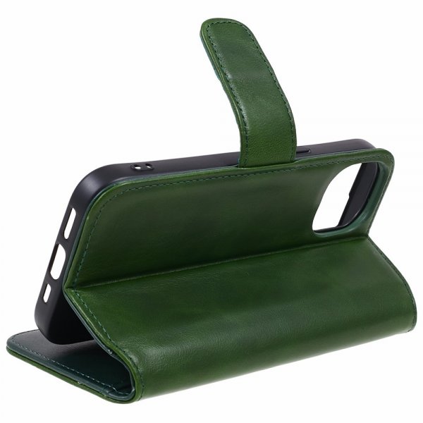 Nordic Covers iPhone 15 Plus Etui Essential Leather Juniper Green