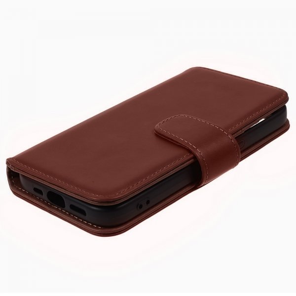 Nordic Covers iPhone 15 Plus Etui Essential Leather Maple Brown