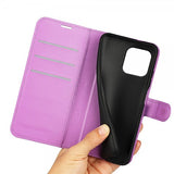 iPhone 15 Plus Etui Litchi Lilla