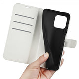 iPhone 15 Plus Etui Litchi Hvit