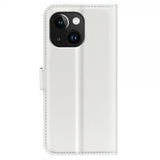 iPhone 15 Plus Etui Litchi Hvit