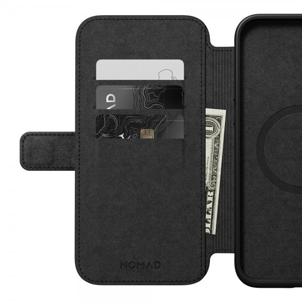 Nomad iPhone 15 Plus Etui Modern Leather Folio Svart