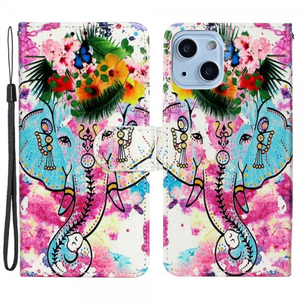 iPhone 15 Plus Etui Motiv Elefantmønster