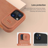 Nillkin iPhone 15 Plus Etui Qin Pro Series Brun